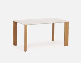 GIULIA - table de salle à manger moderne contemporaine 150 cm - Blanc