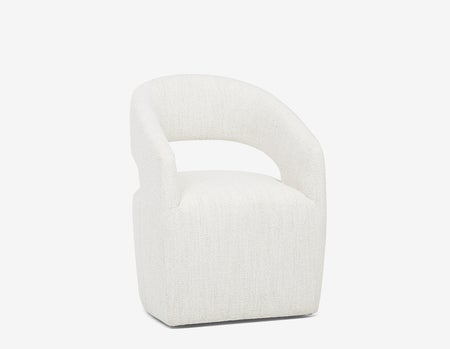 TIVOLI - chaise de salle à manger à roulettes moderne contemporaine - Beige
