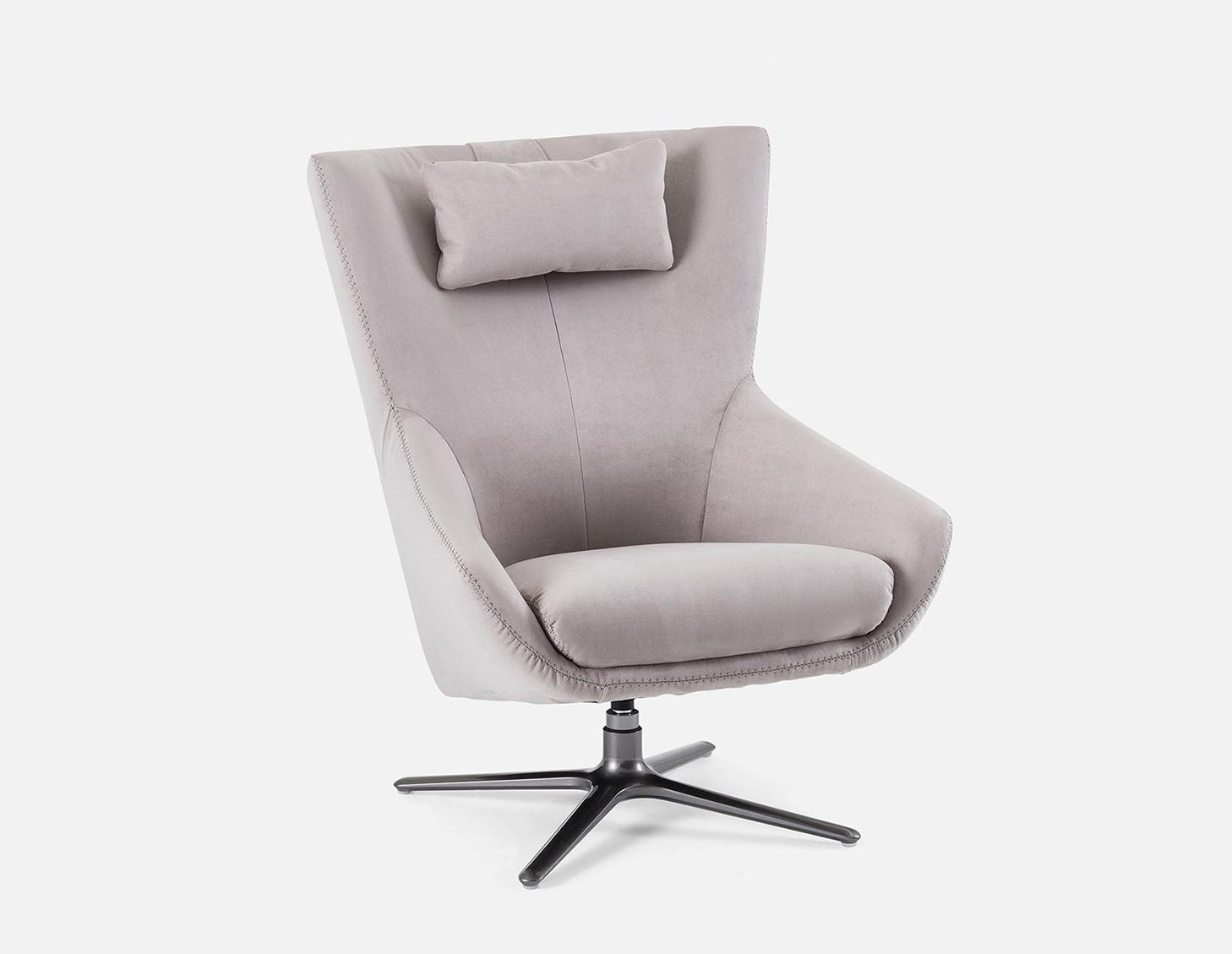ANITA - fauteuil pivotant moderne contemporain - Gris clair