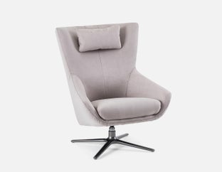 ANITA - fauteuil pivotant moderne contemporain - Gris clair