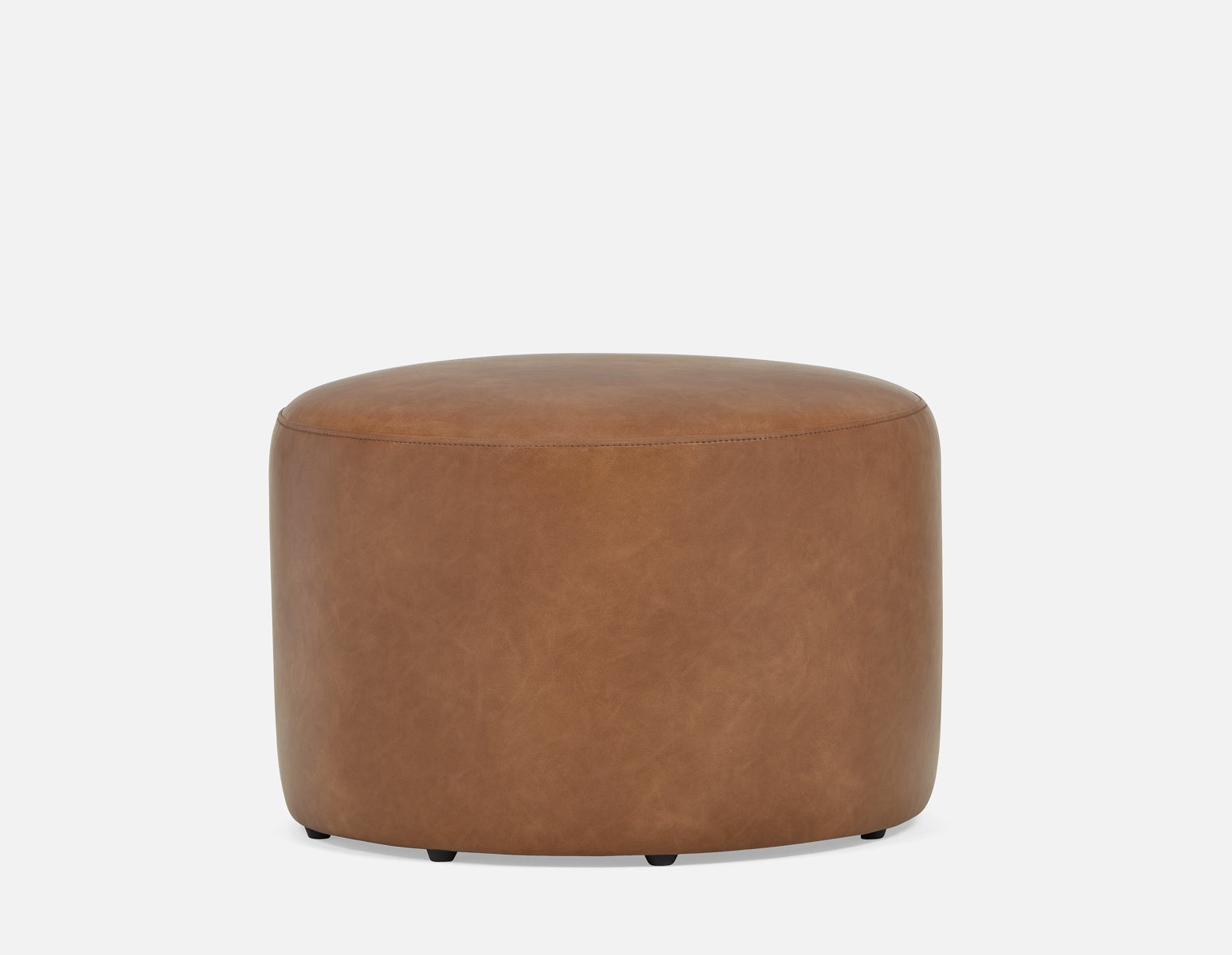 VASTO - pouf en cuir vegan - Brun