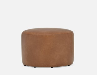 VASTO - pouf en cuir vegan - Brun