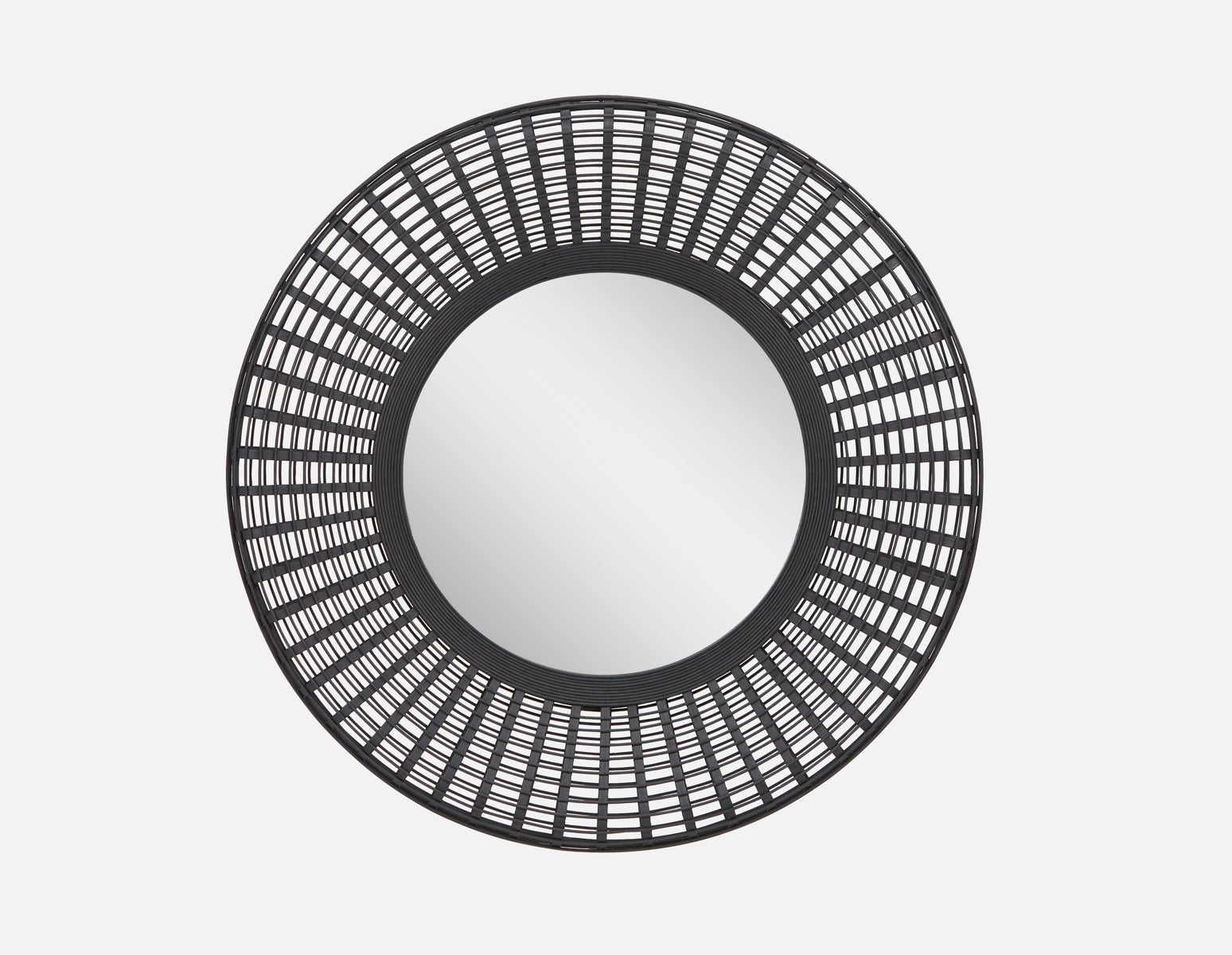 RAY - miroir en bambou 71 cm - Noir