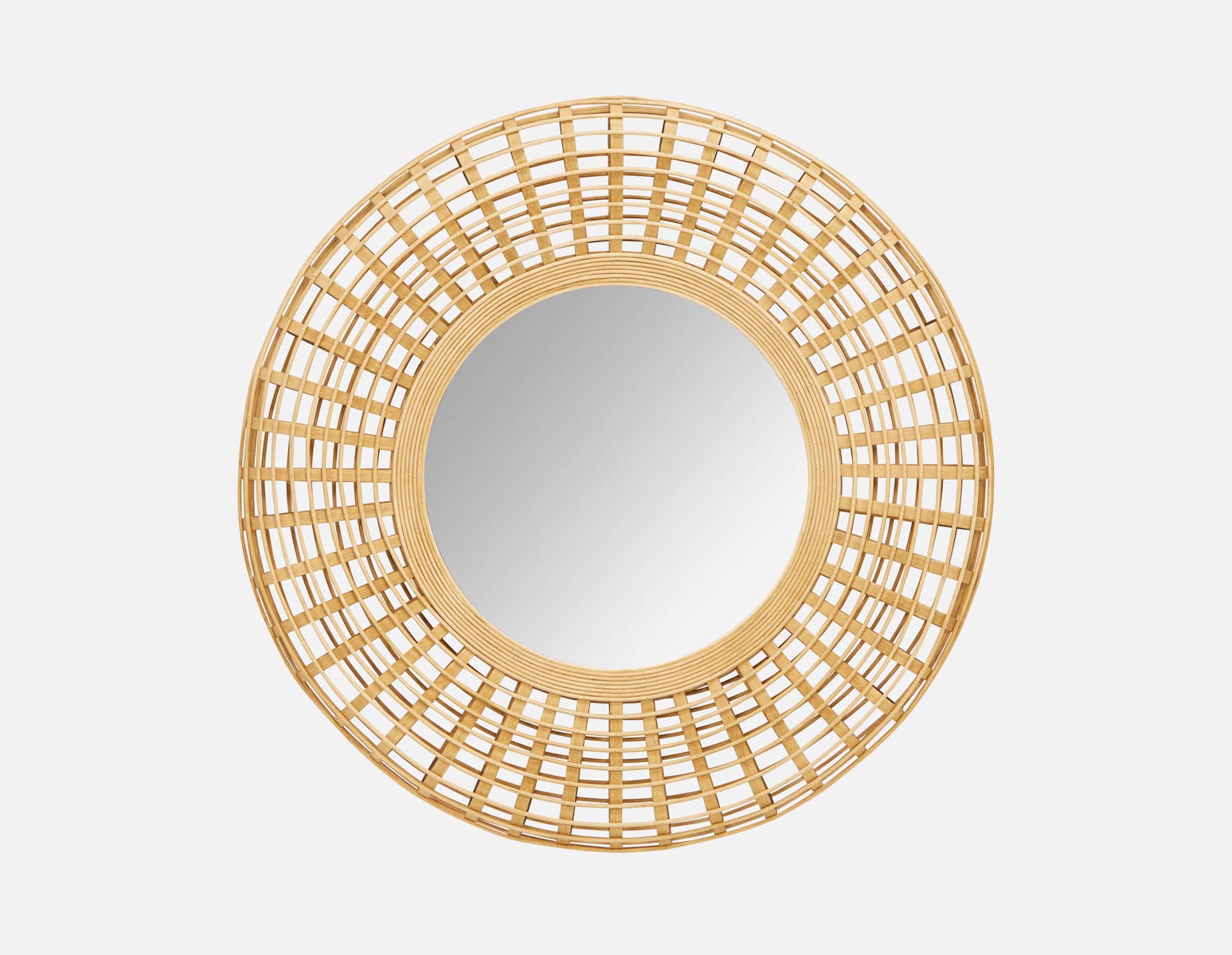 RAY - miroir en bambou 71 cm - Naturel