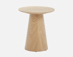 SORENO - table d'appoint ronde contemporaine minimaliste 45 cm - Naturel