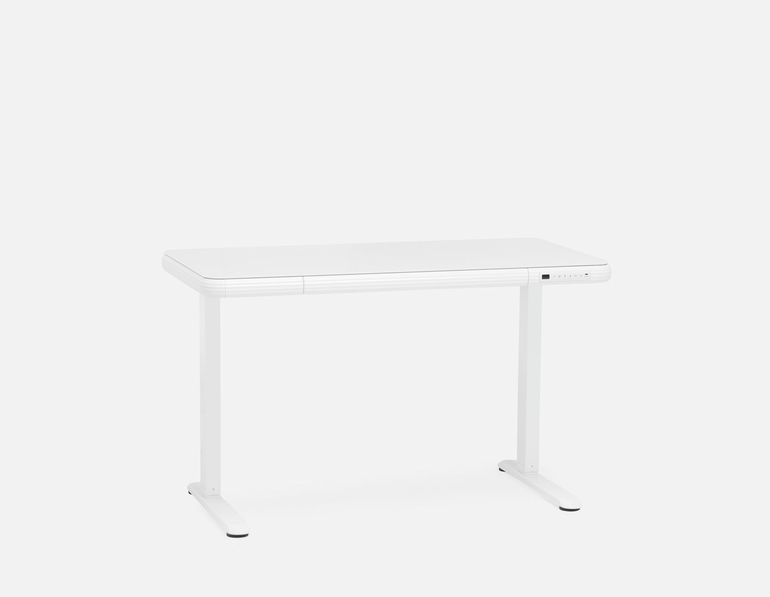 JETSON - bureau électrique à moteur unique 2 niveaux 120 cm - Blanc