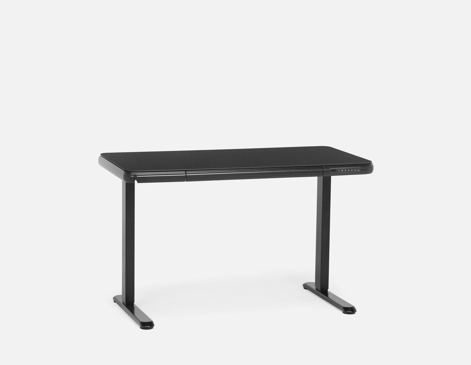 JETSON - bureau électrique à moteur unique 2 niveaux 120 cm - Noir