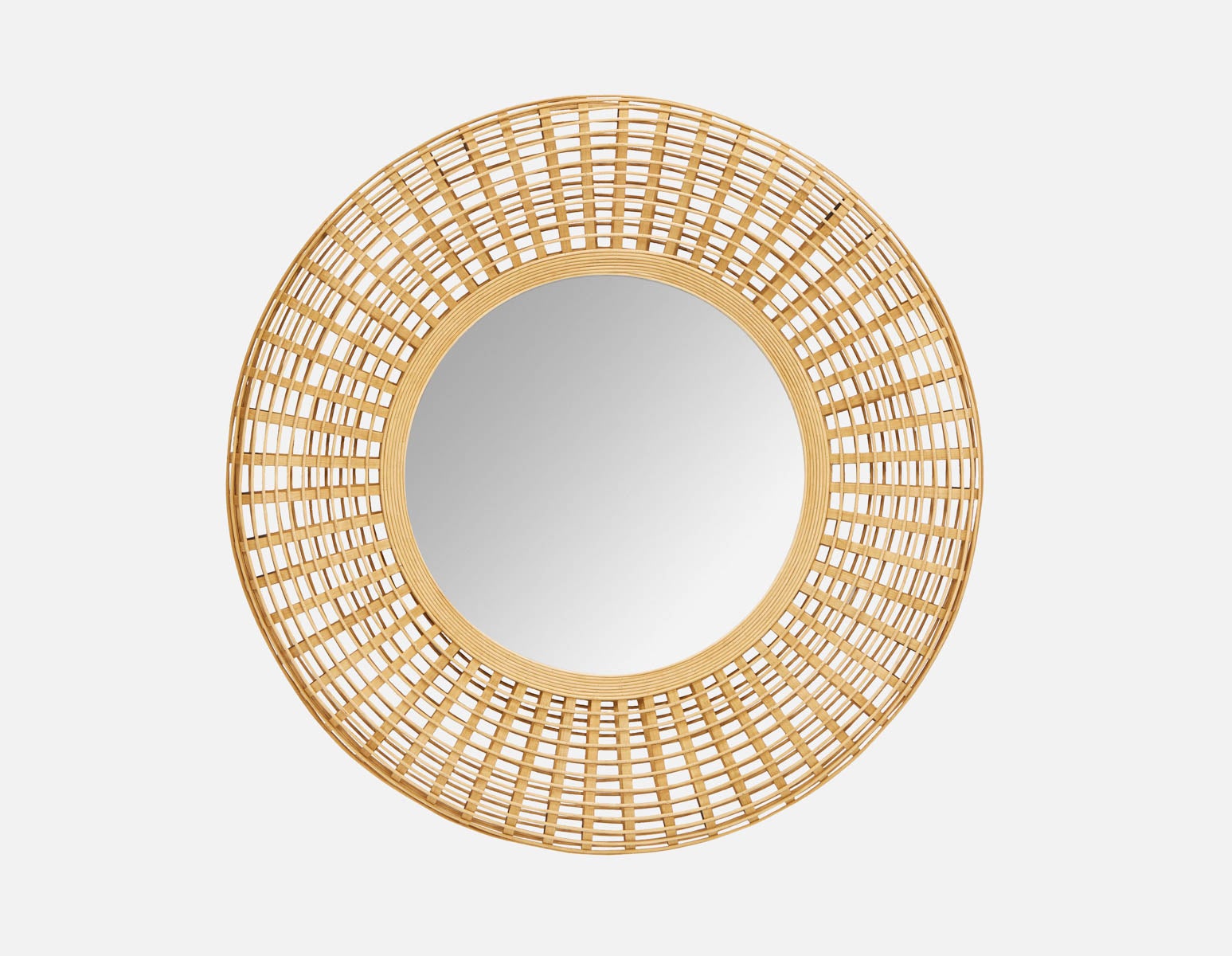 RAY - miroir en bambou 91 cm - Naturel