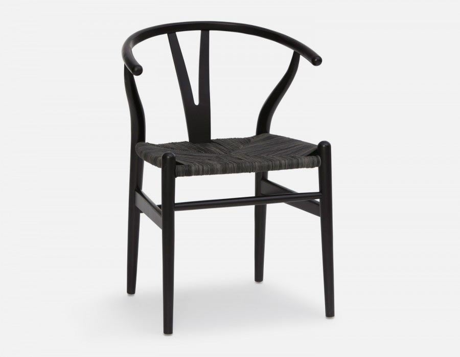 DENMARK chaise de salle à manger en bois d'hêtre et en corde tissée undefined
