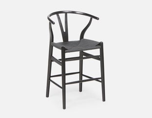 DENMARK - élégant tabouret de comptoir 61 cm - Noir