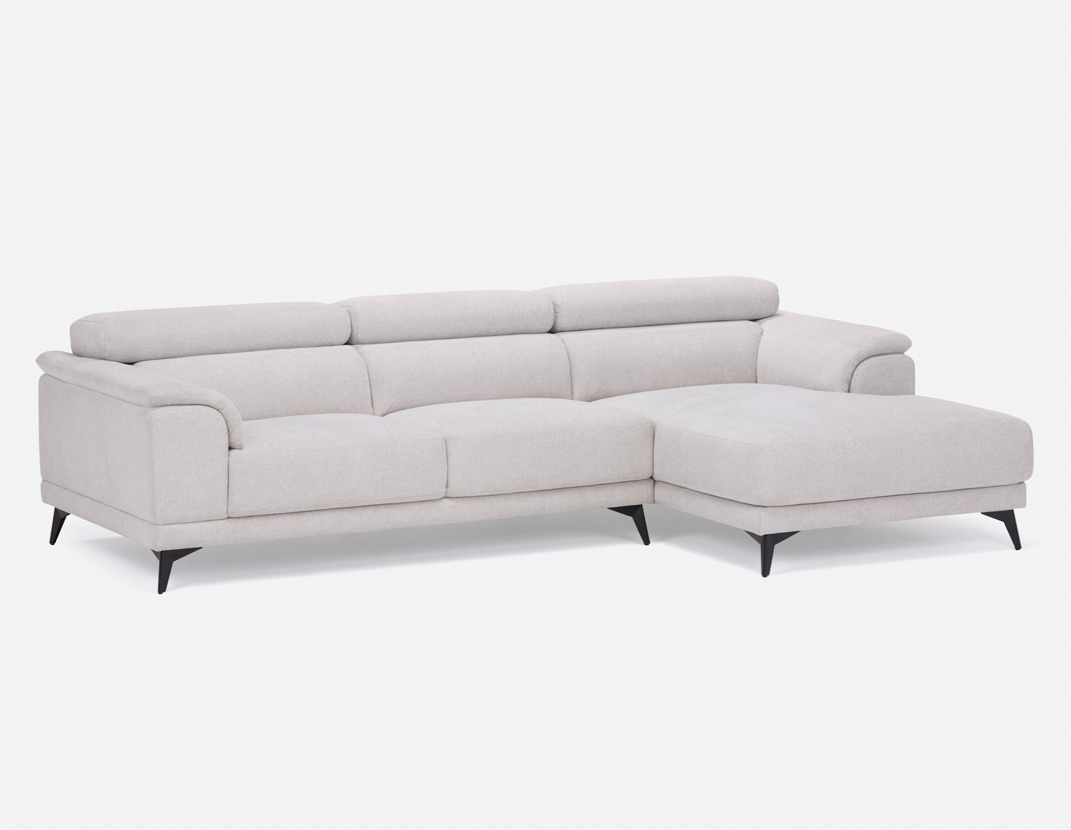 VENTURA - canapé d'angle côté droit moderne - Beige