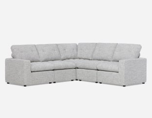 LEONIA - canapé d'angle contemporain - Gris