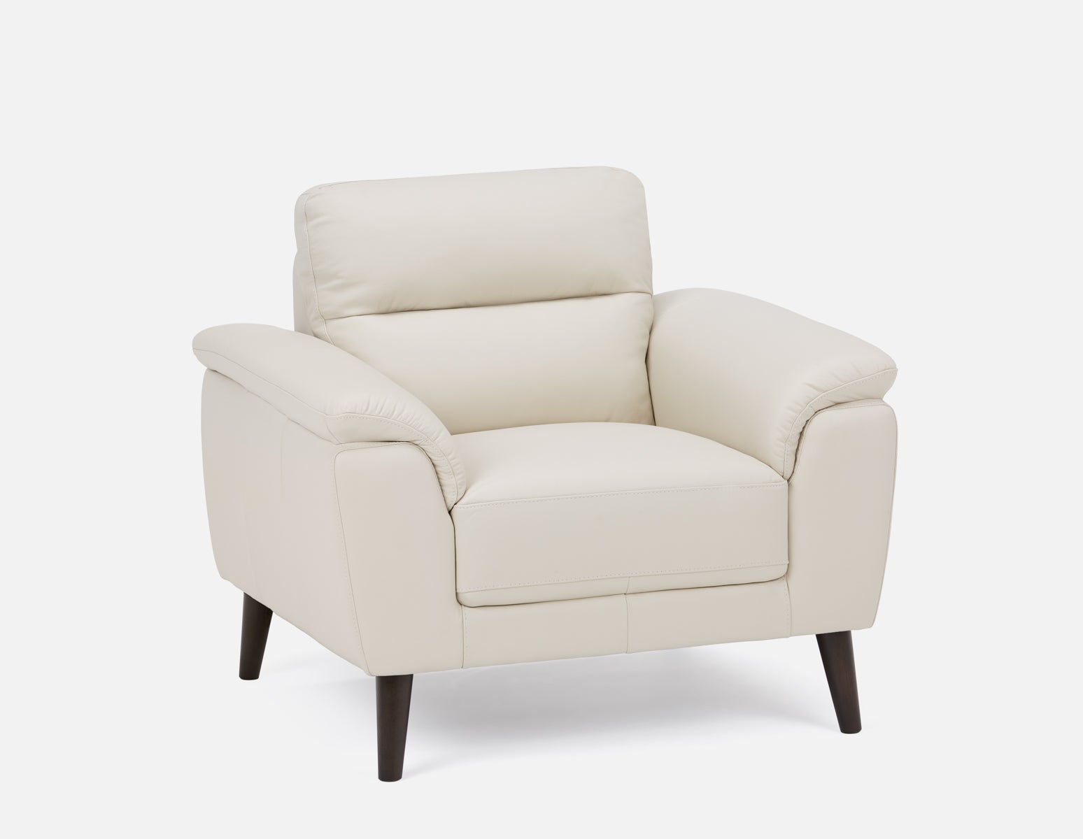 GAMARRA - fauteuil moderne contemporain 100% cuir - Ivoire