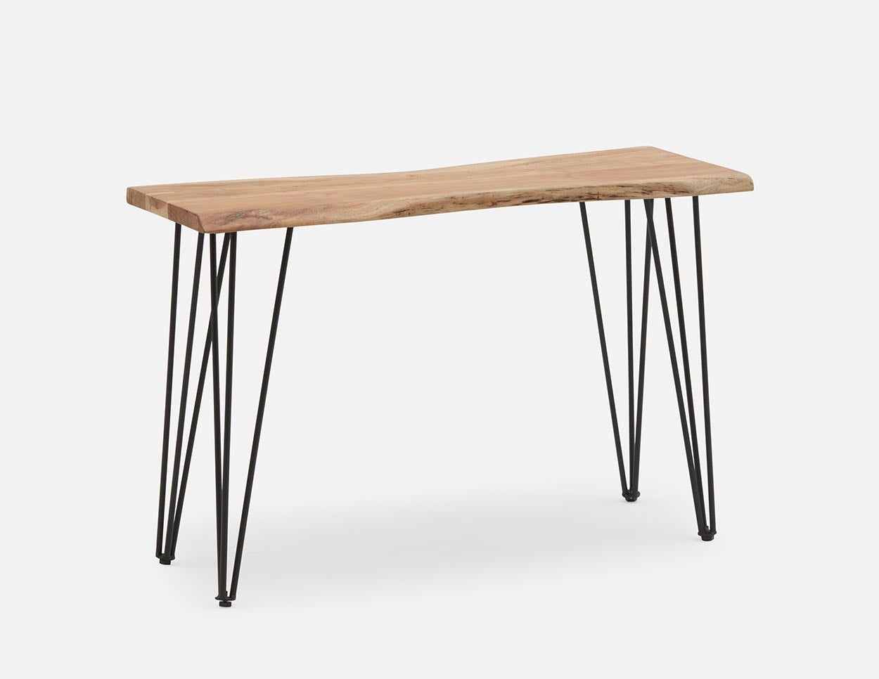 RENO - console en bois d'acacia massif 120 cm - Naturel
