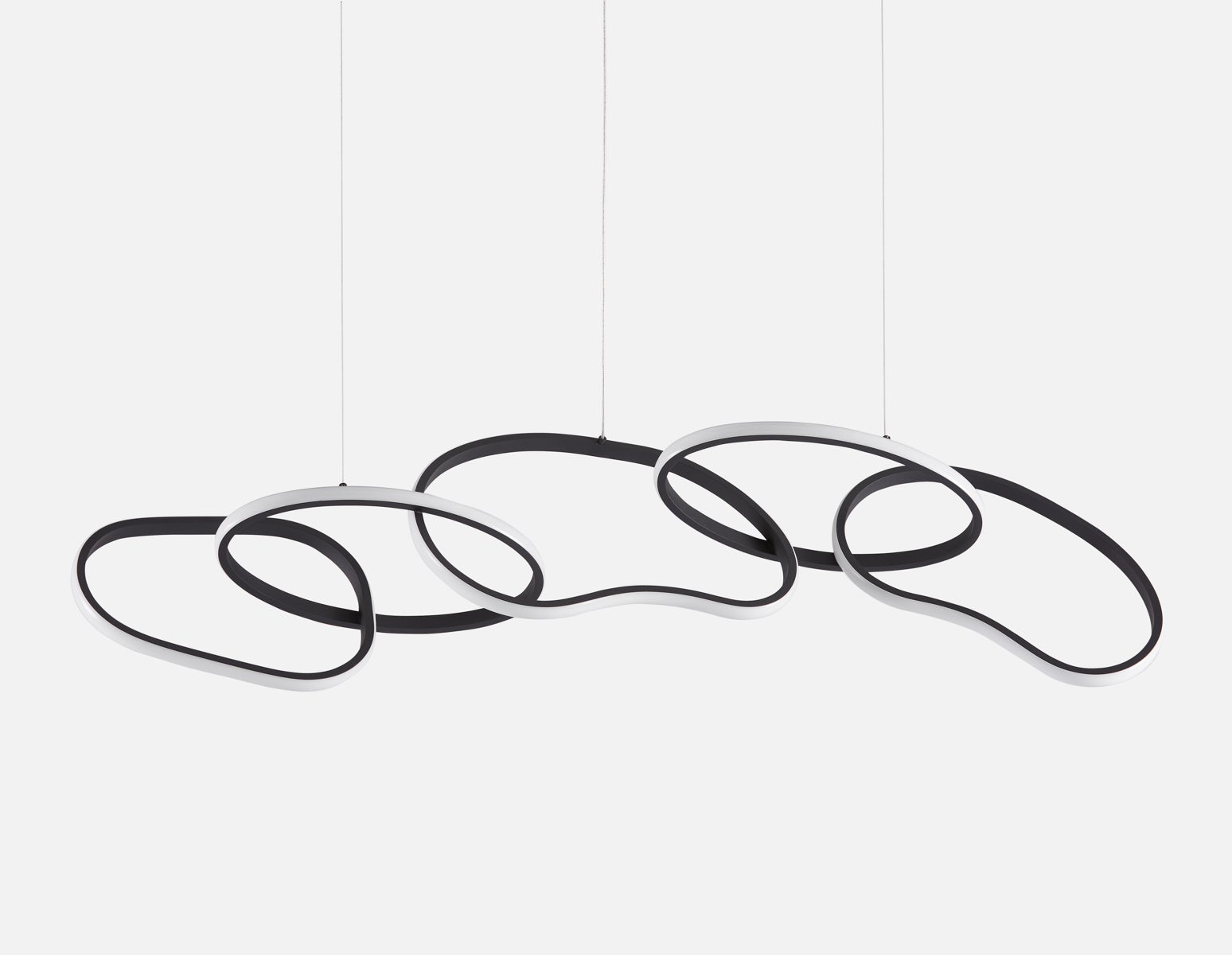 ULANI - Suspension contemporaine à intensité variable 120 cm - Noir