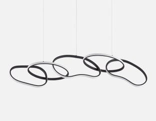 ULANI - Suspension contemporaine à intensité variable 120 cm - Noir