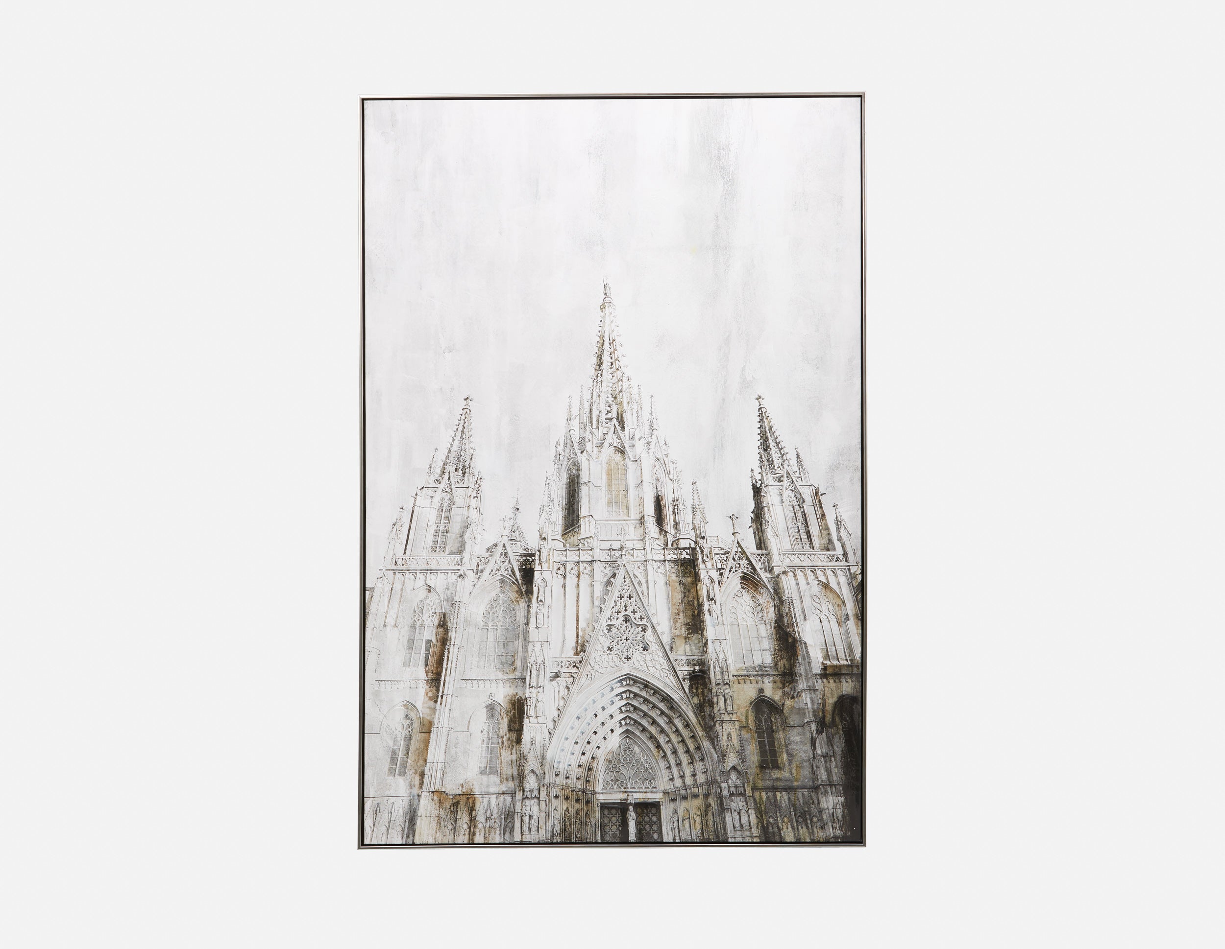 EGLISE - giclée encadré avec embellissement 100x150cm - Multi