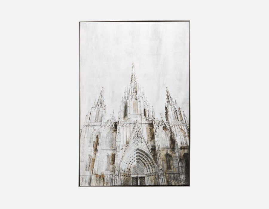 EGLISE giclée encadré avec embellissement 100x150cm undefined