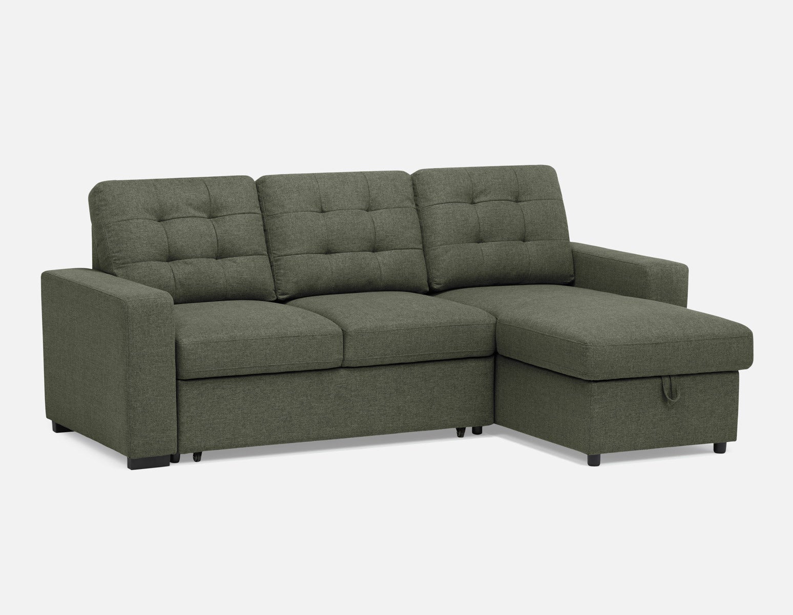 MARNIE - canapé-lit d'angle interchangeable contemporain avec rangement - Mousse