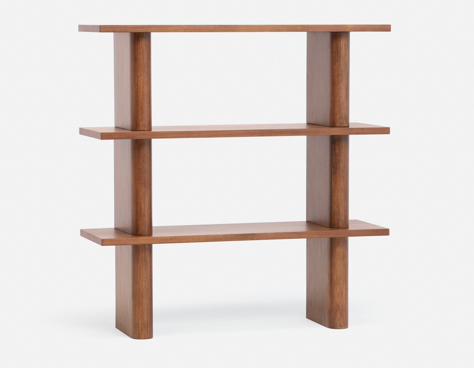PALMO - vaisselier à trois niveaux rétro-moderne 110 cm - Noyer