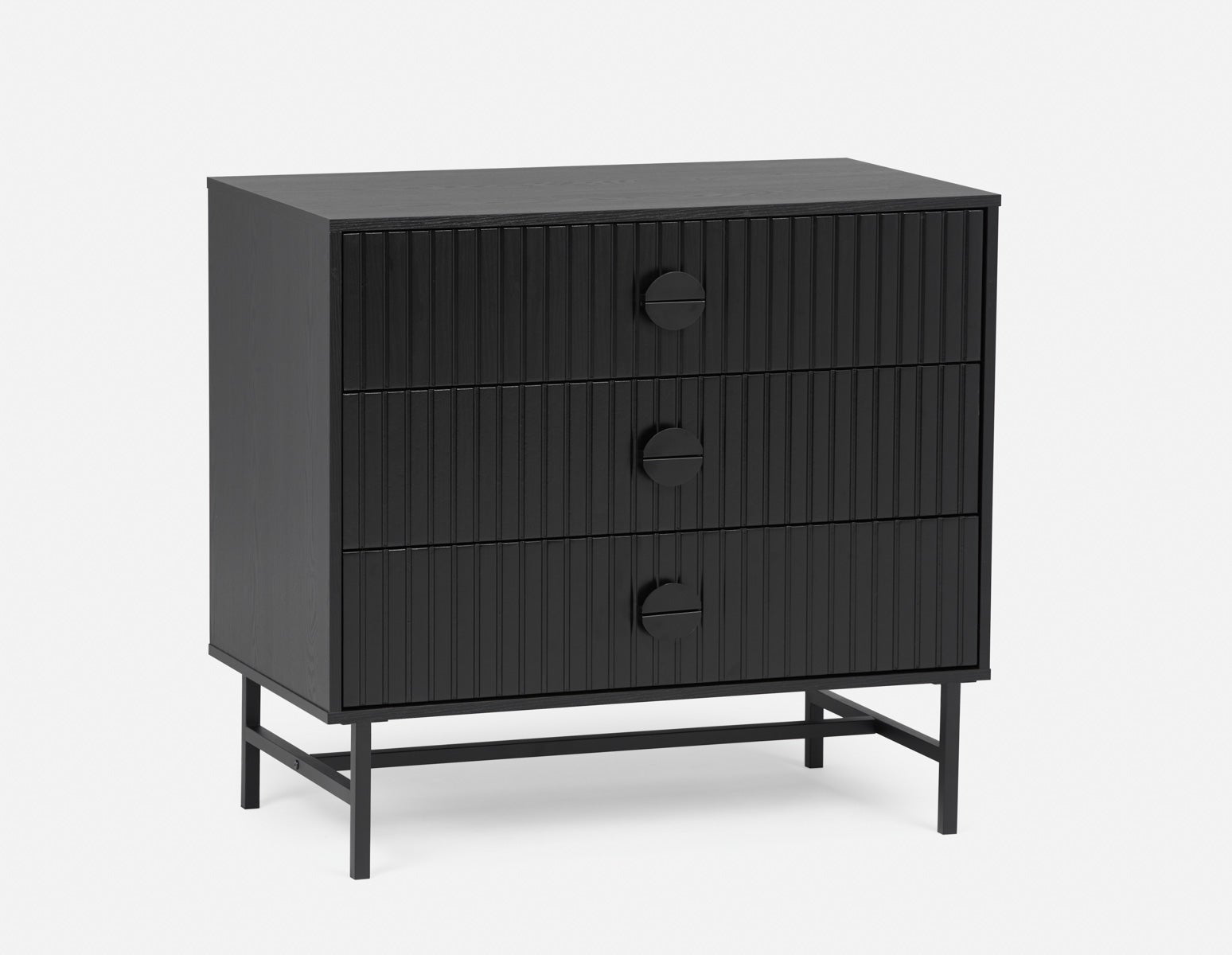 MONTANA - commode 3 tiroirs moderne - Noir