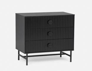 MONTANA - commode 3 tiroirs moderne - Noir