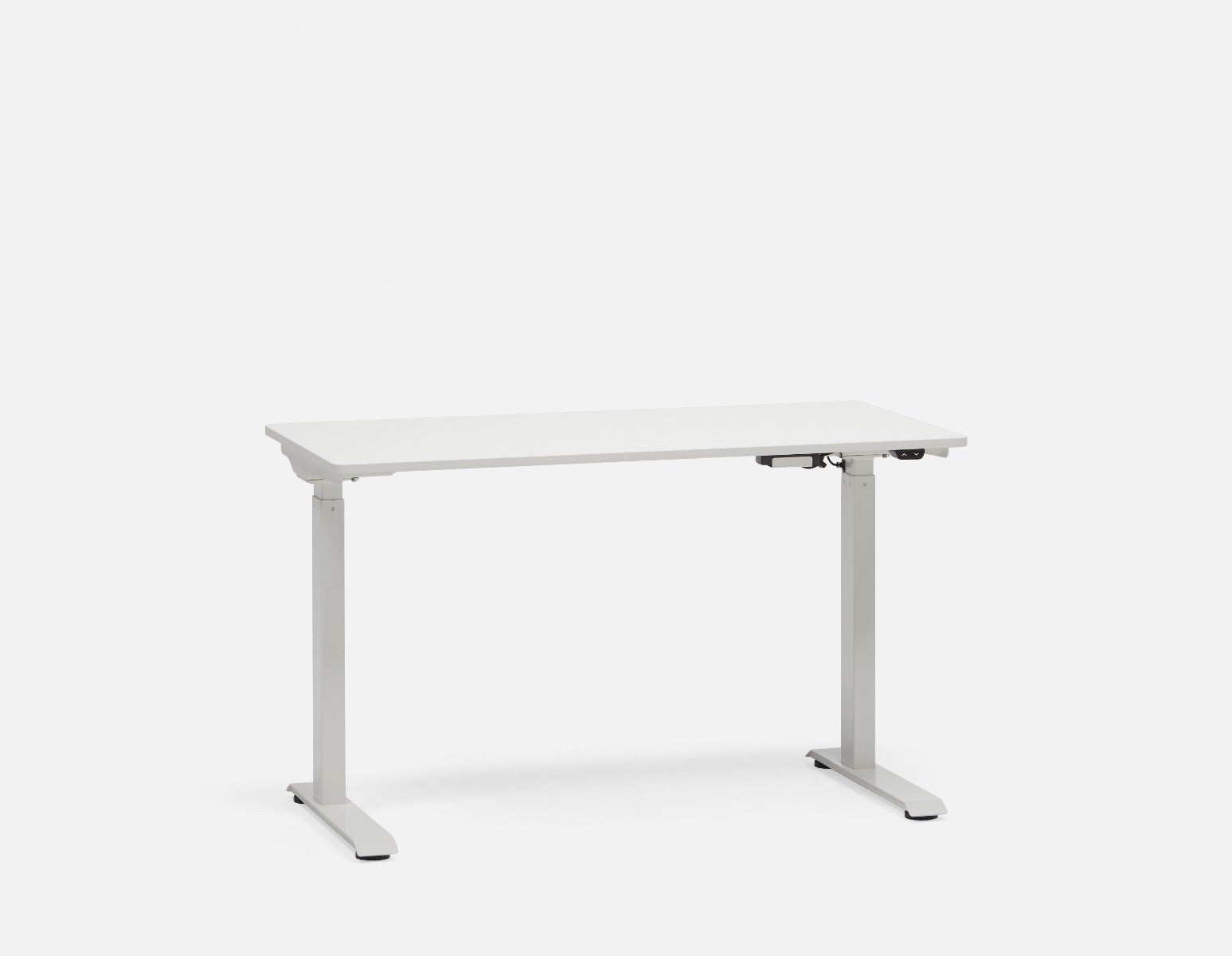 LEVER - bureau électrique à moteur unique 2 niveaux 120 cm (top inclus) - Blanc