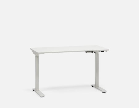 LEVER - bureau électrique à moteur unique 2 niveaux 120 cm (top inclus) - Blanc