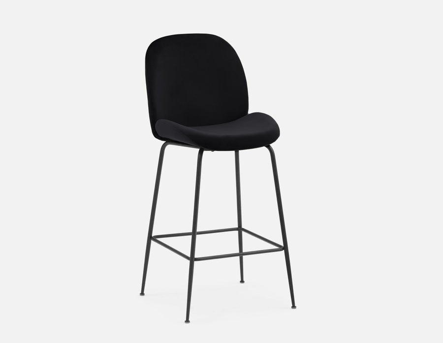 JUDITH tabouret de bar en velours avec dossier 78 cm undefined