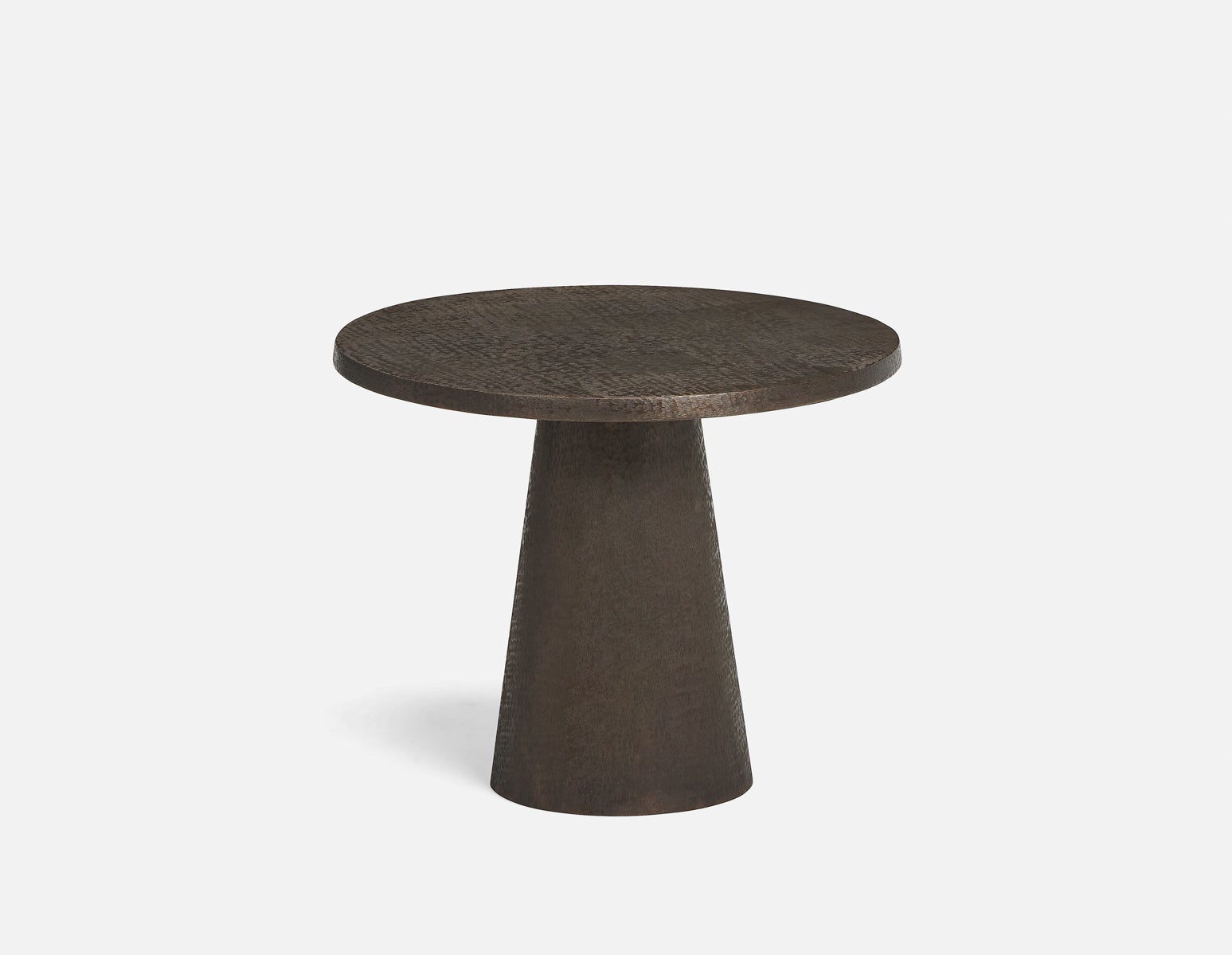 KERALA - table d'appoint en aluminium fabriquée à la main 63 cm - bronze