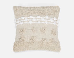 VOLERI - coussin 45 cm x 45 cm - Beige