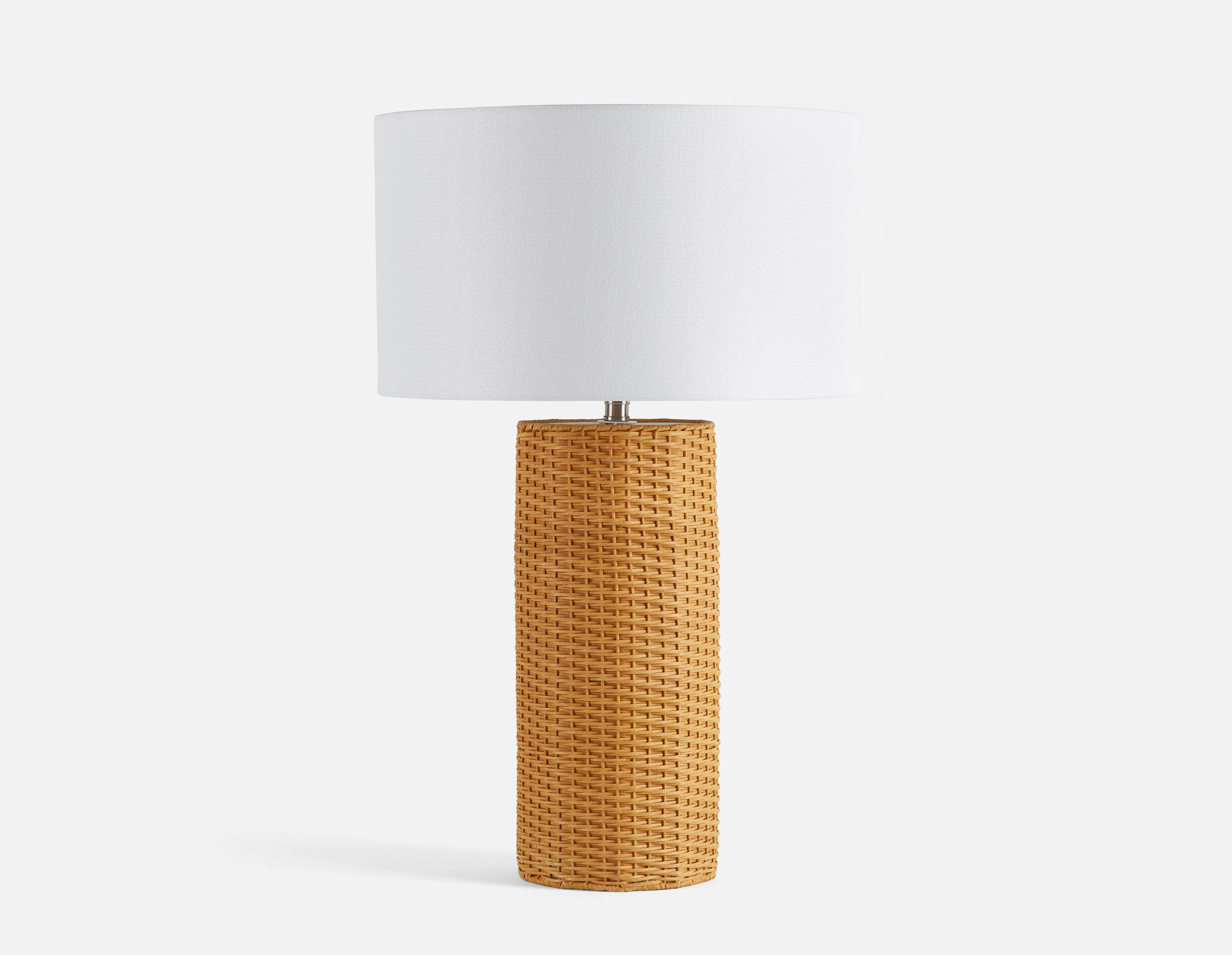 TANAKE - lampe de table en rotin 69cm haut - Multi