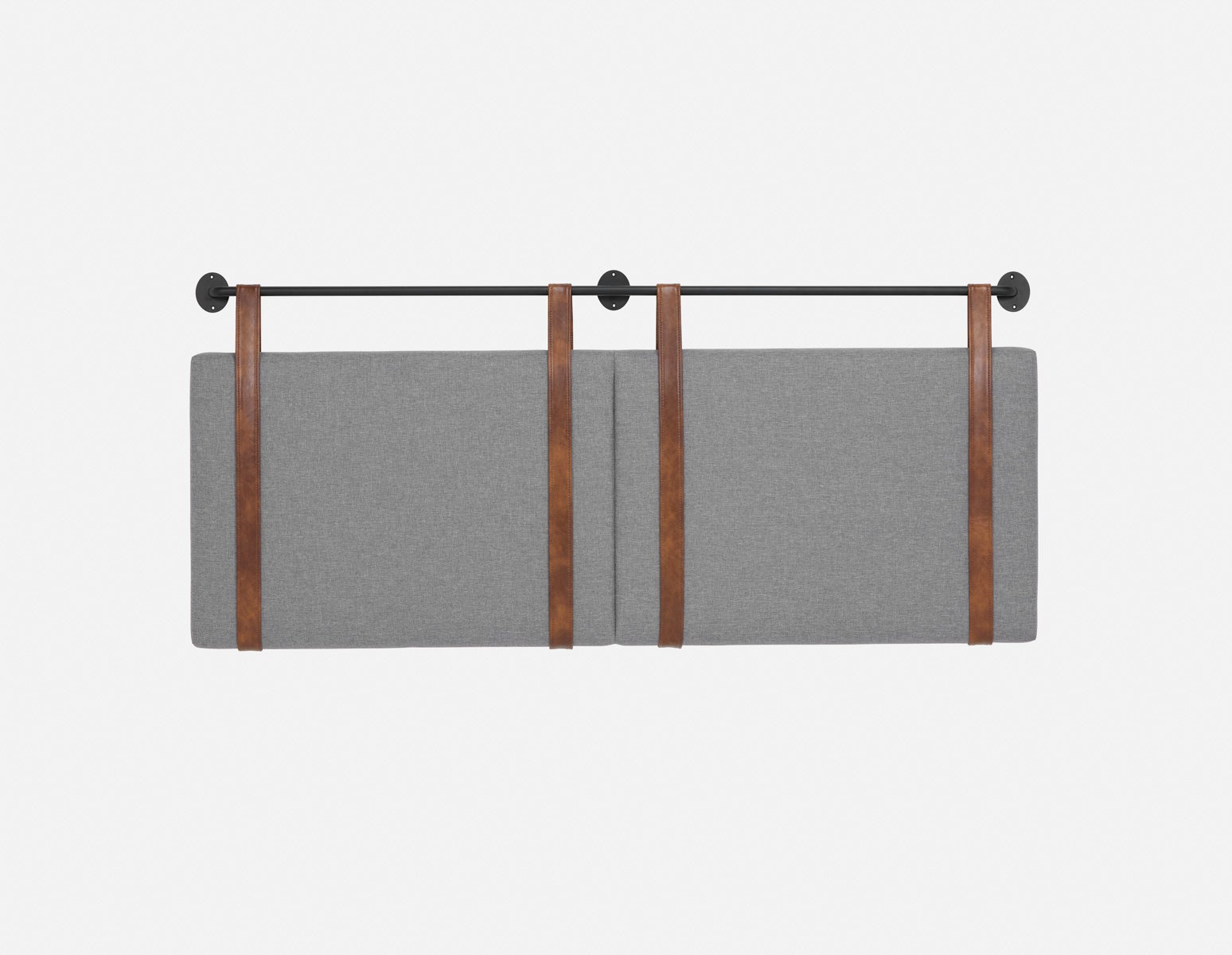 NINO - tête de lit double suspendue moderne - Gris clair