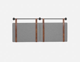 NINO - tête de lit double suspendue moderne - Gris clair