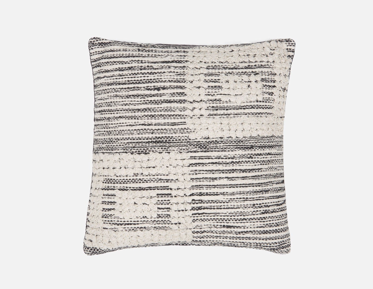 GEMMA - coussin 45 cm x 45 cm - Noir/blanc