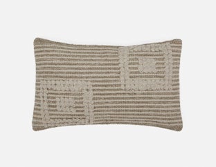 GEMMA - coussin 30 cm x 50 cm - Noir/blanc