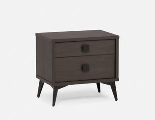 KIERA - table de chevet moderne du milieu du siècle - Noir
