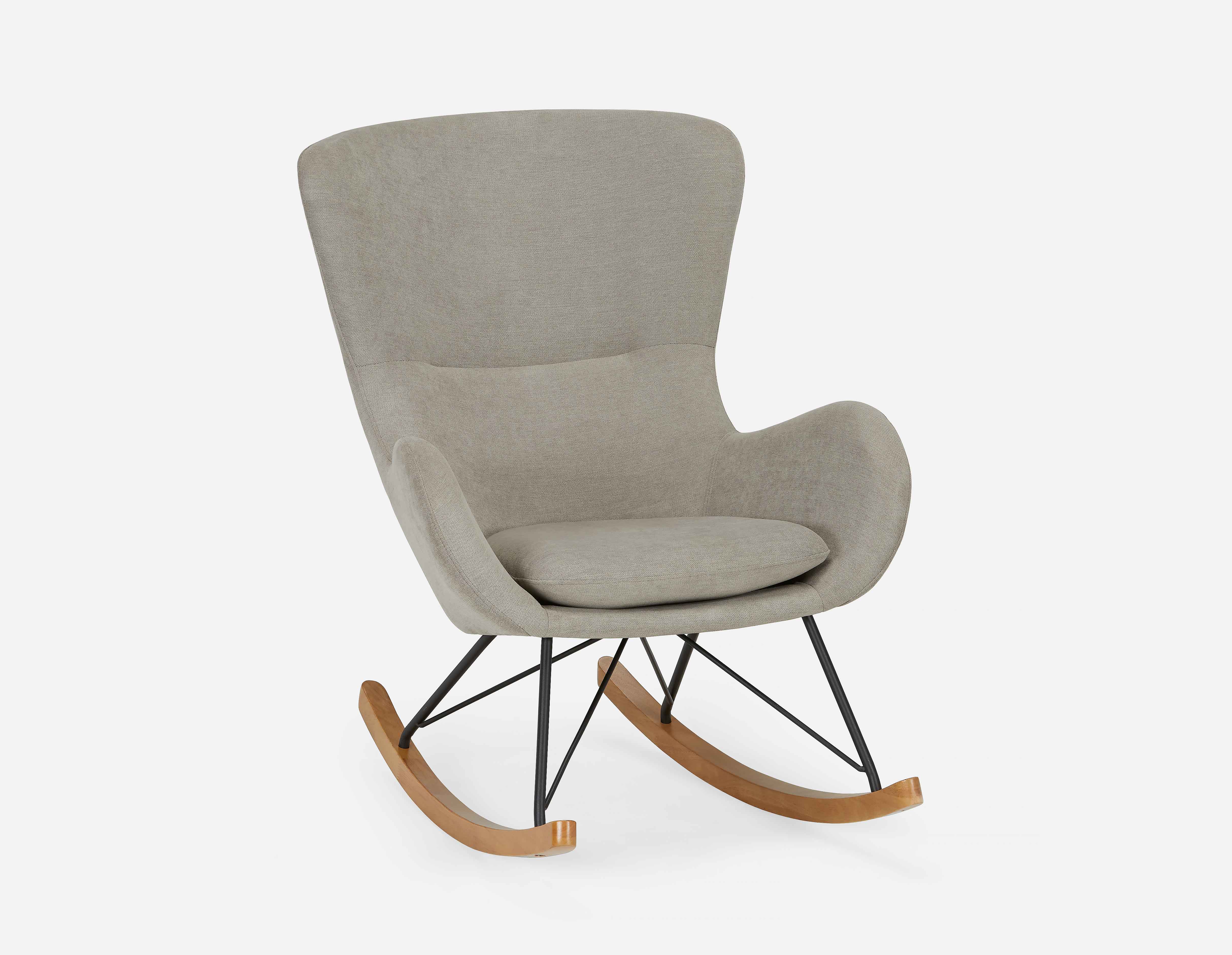 BENNET - fauteuil berçant - Gris