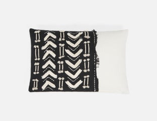 ELAN - coussin 45cm x 30cm - Noir/blanc