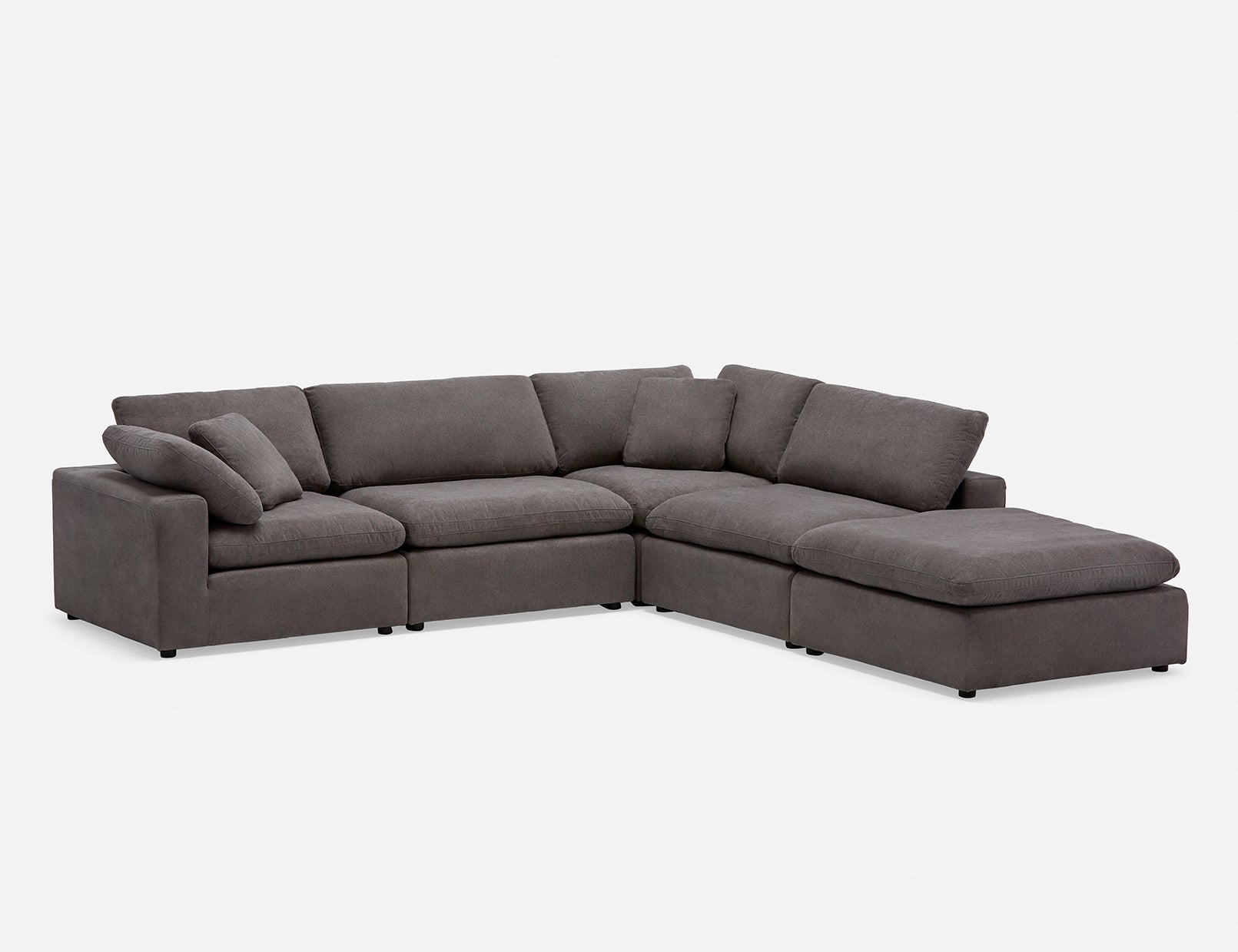 SOFT - canapé d'angle modulaire 5-mcx contemporain - Gris