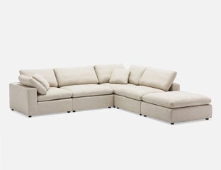 SOFT - canapé d'angle modulaire 5-mcx contemporain - Crème