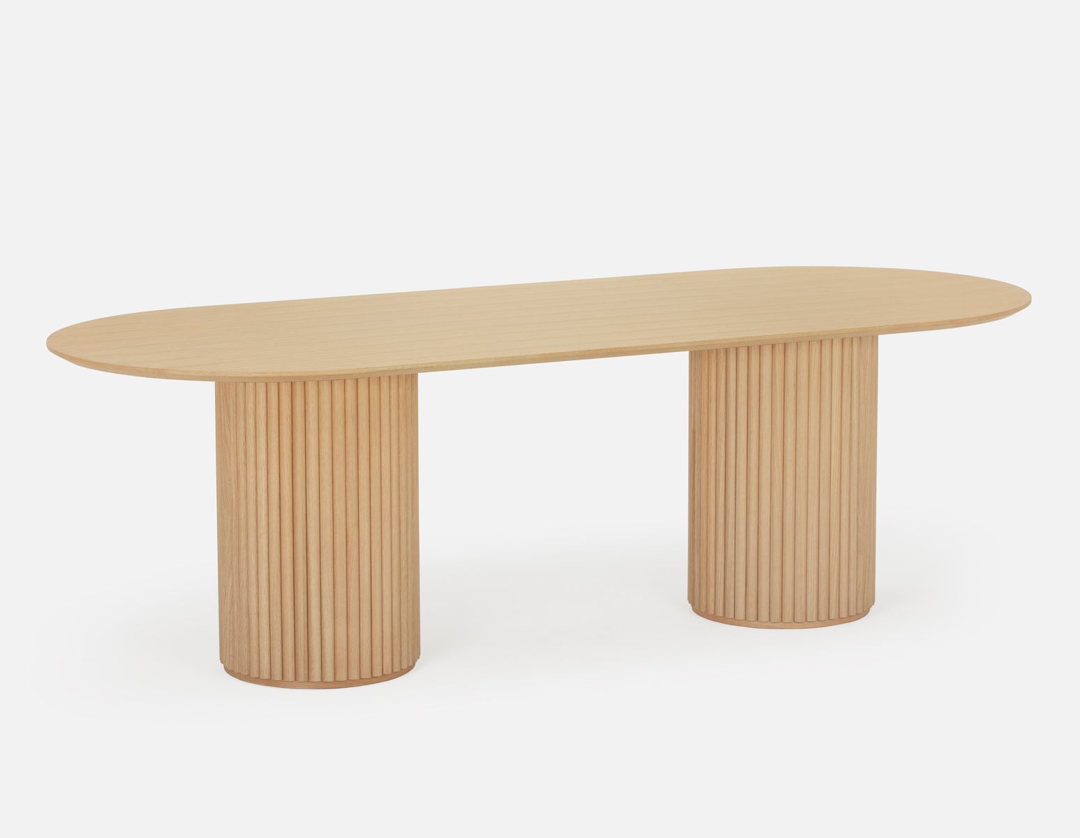 RHODES - table de salle à manger ovale 240cm - Naturel