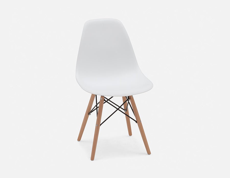 EIFFEL chaise avec base en bois d'hêtre massif moderne du milieu du siècle undefined