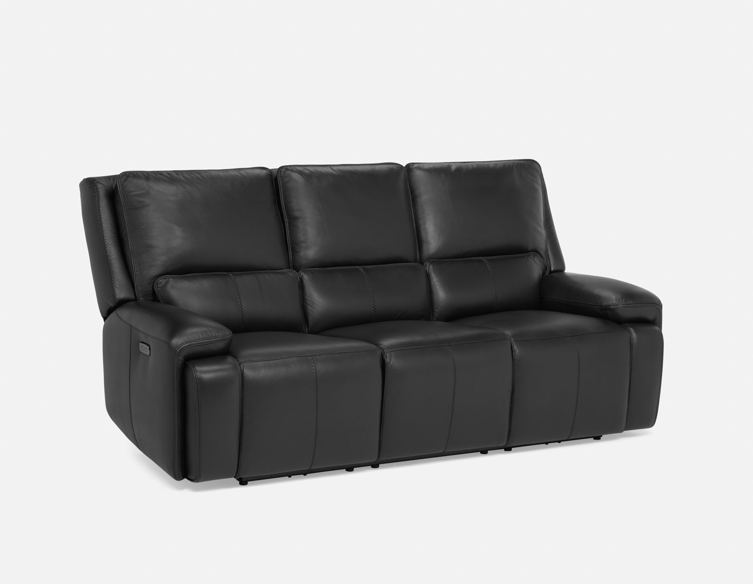 FAOUZI - canapé inclinable en cuir contemporain - Noir