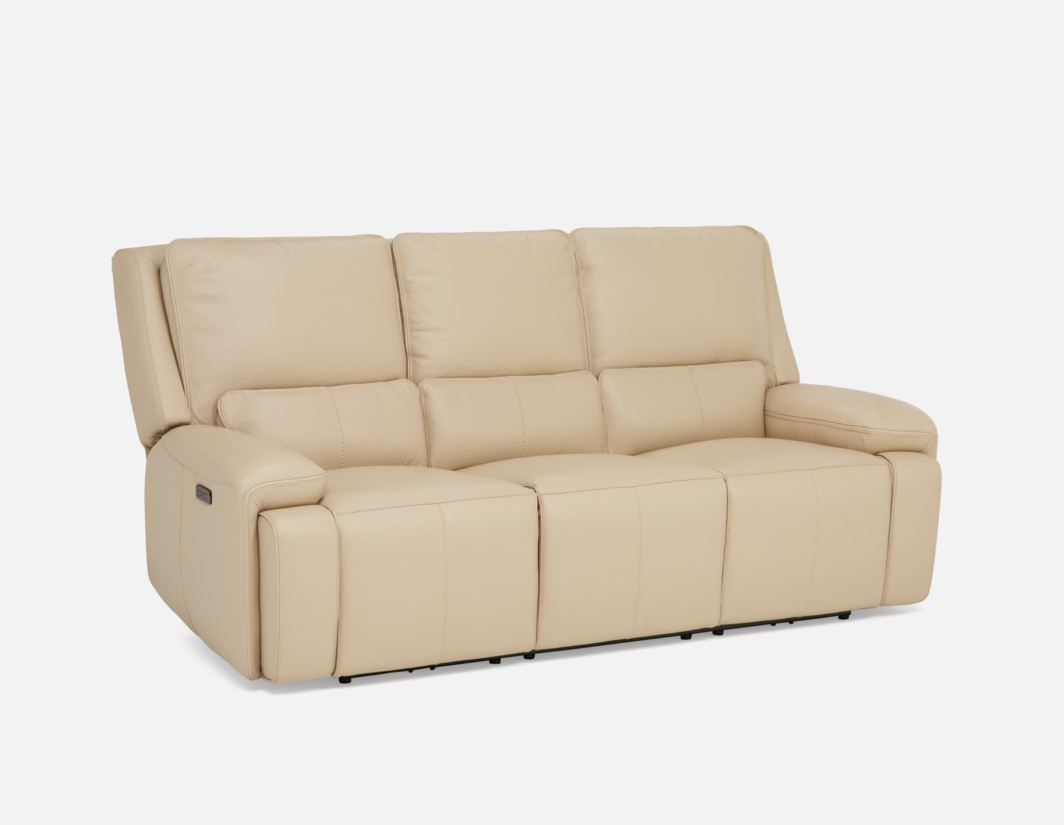 FAOUZI - canapé inclinable en cuir contemporain - Beige