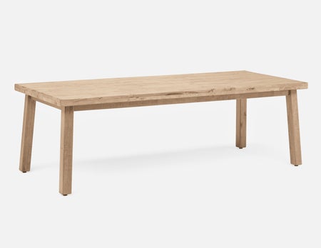 THESSALIA - grande table de salle à manger en bois de manguier massif vieilli 240 cm - Naturel