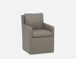 OSTIA - chaise de salle à manger à roulettes - Charbon