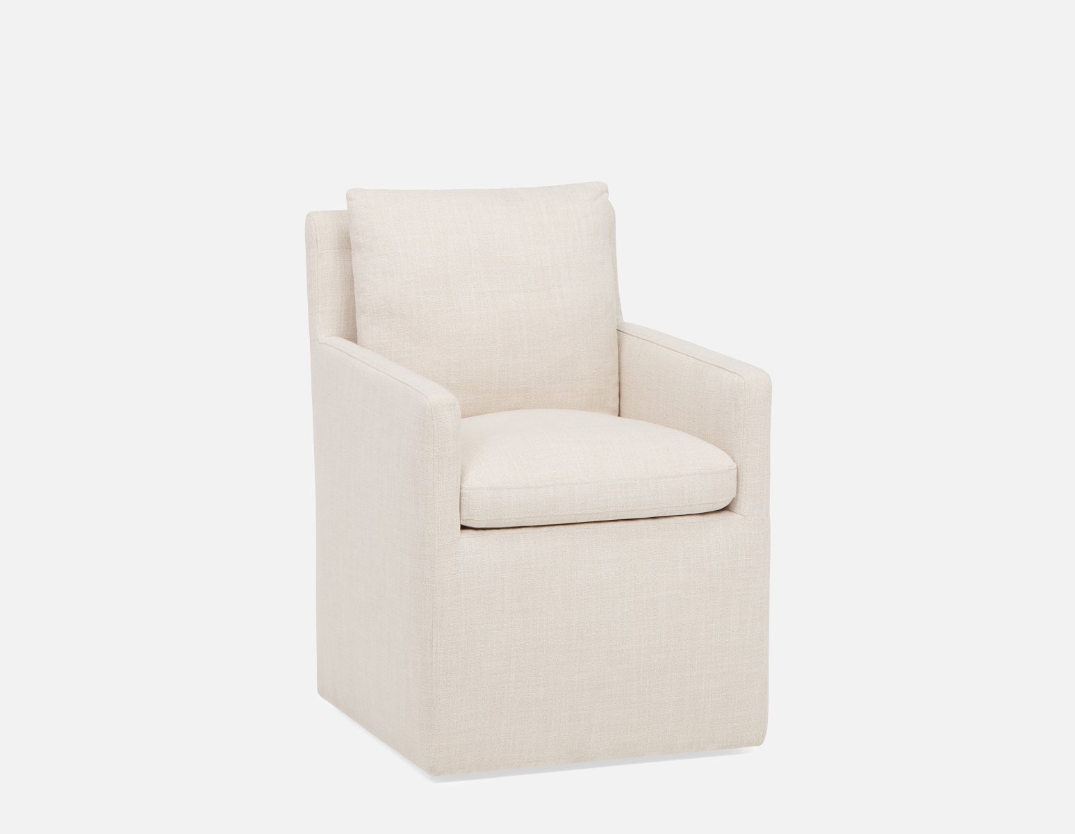 OSTIA - chaise de salle à manger à roulettes - Beige
