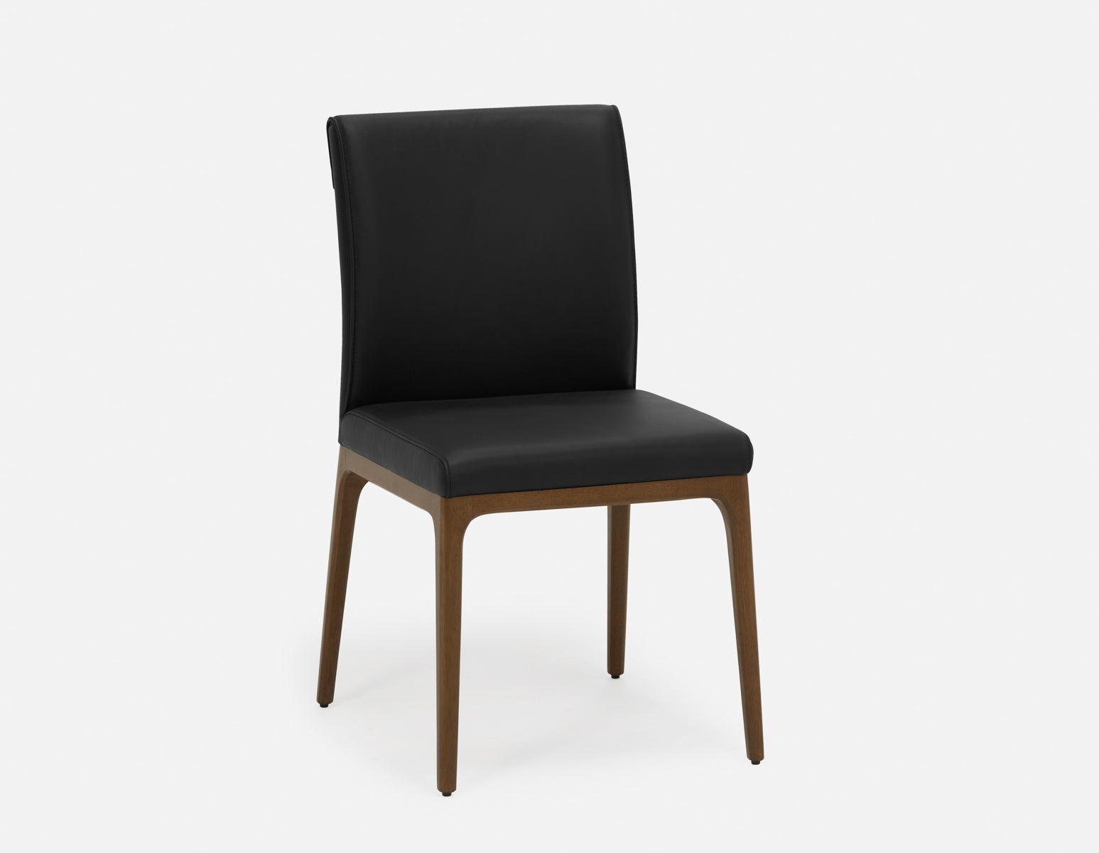 EVA - chaise de salle à manger moderne 100% cuir - Noir