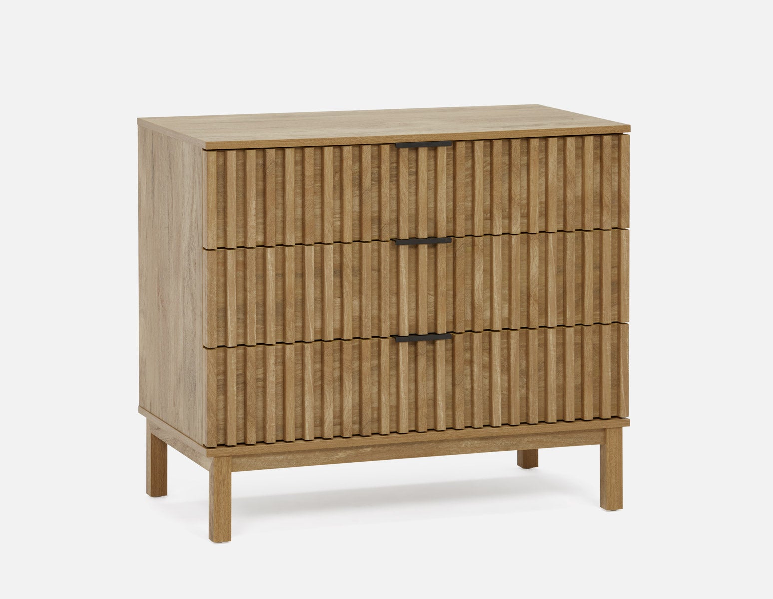 RIONA - commode à 3 tiroirs style japandi - Naturel